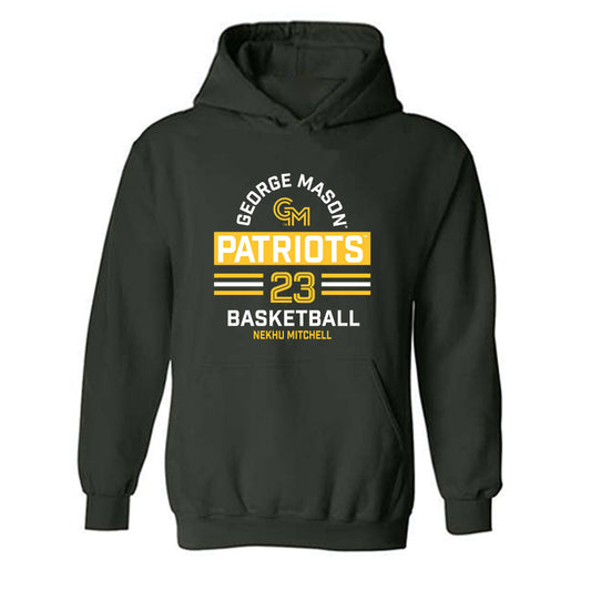 GMU - NCAA Women's Basketball : Nekhu Mitchell - Classic Fashion Shersey Hooded Sweatshirt-0