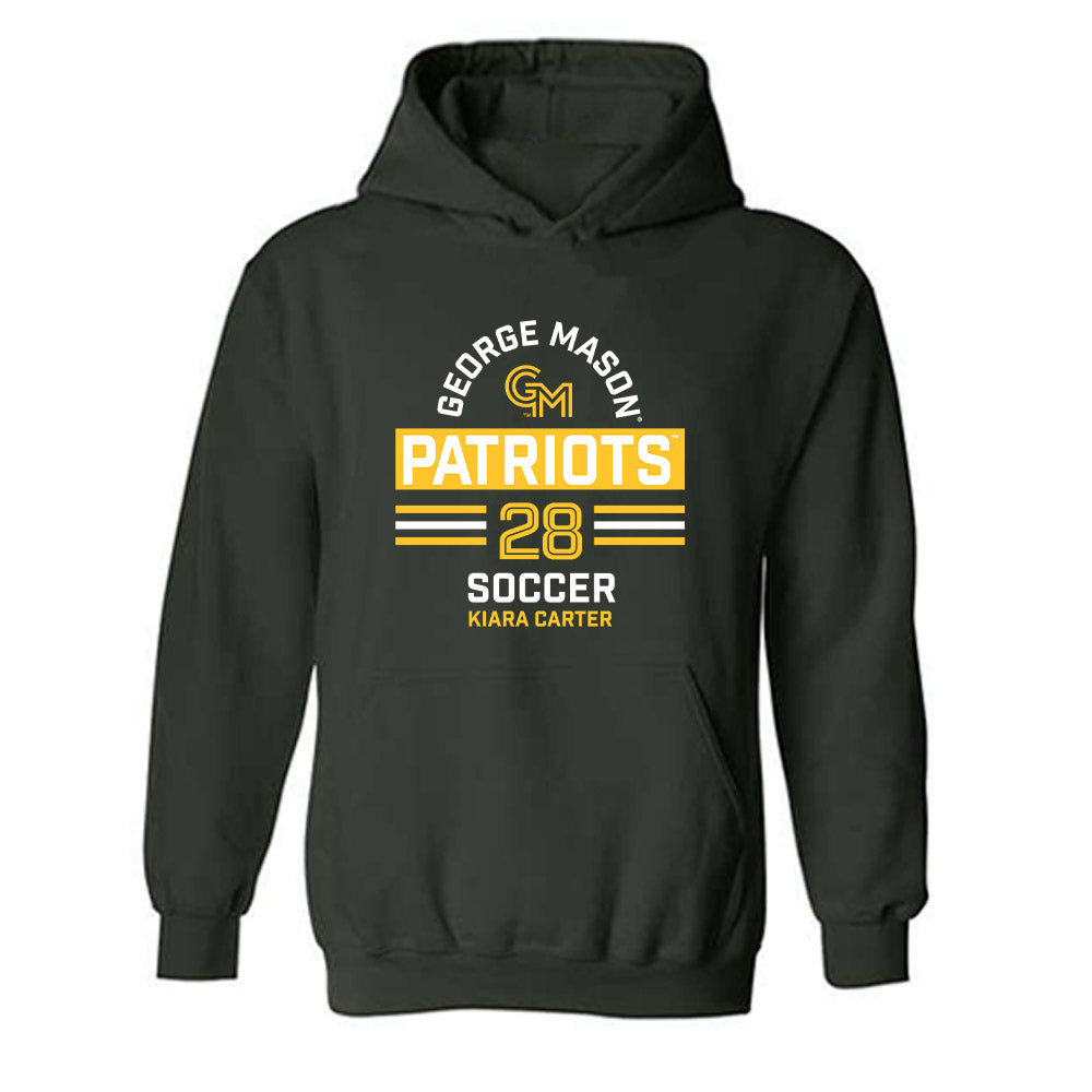 GMU - NCAA Women's Soccer : Kiara Carter - Classic Fashion Shersey Hooded Sweatshirt-0