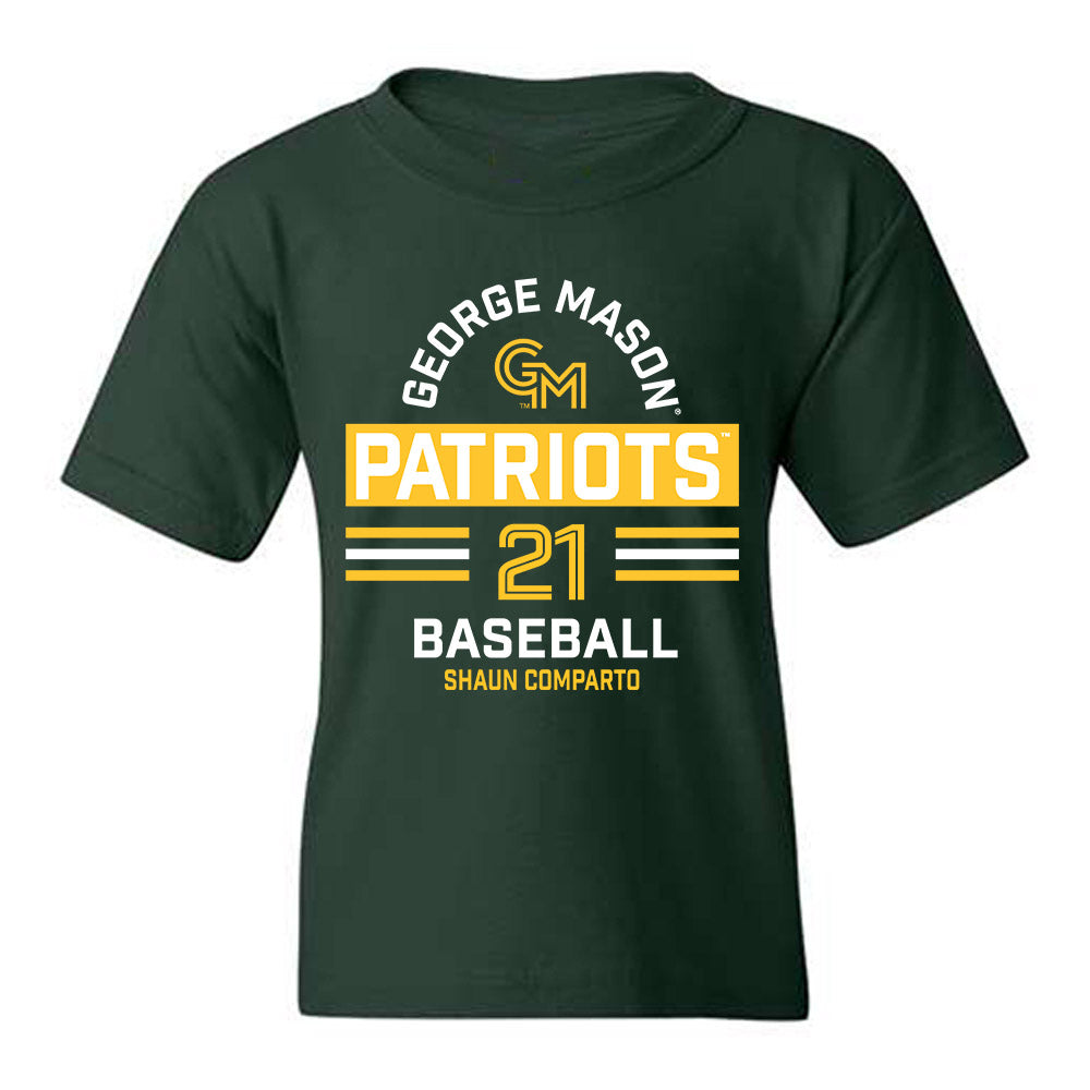 GMU - NCAA Baseball : Shaun Comparto - Classic Fashion Shersey Youth T-Shirt-0