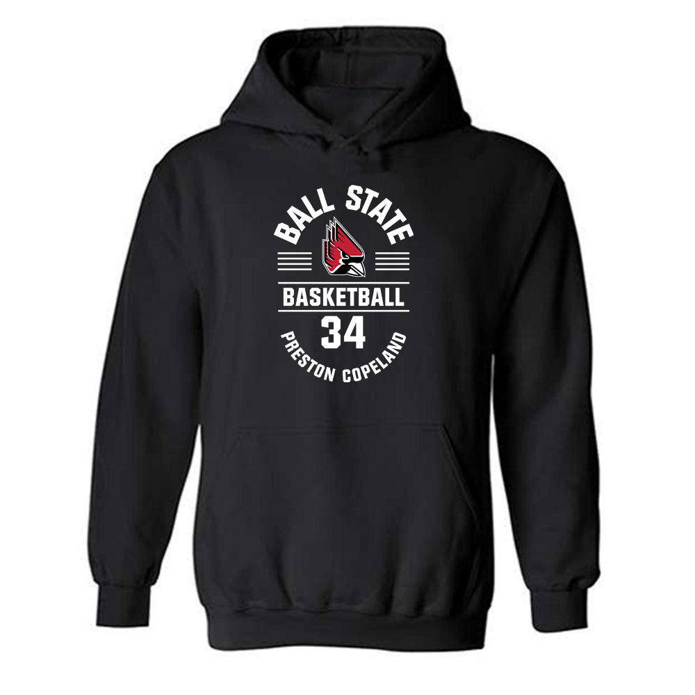 Ball State - NCAA Men's Basketball : Preston Copeland - Classic Fashion Shersey Hooded Sweatshirt-0