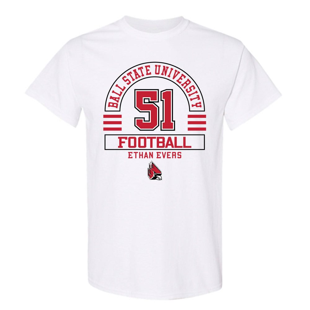 Ball State - NCAA Football : Ethan Evers - Classic Fashion Shersey T-Shirt