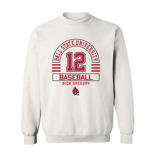 Ball State - NCAA Baseball : Nick Gregory - Crewneck Sweatshirt Classic Fashion Shersey