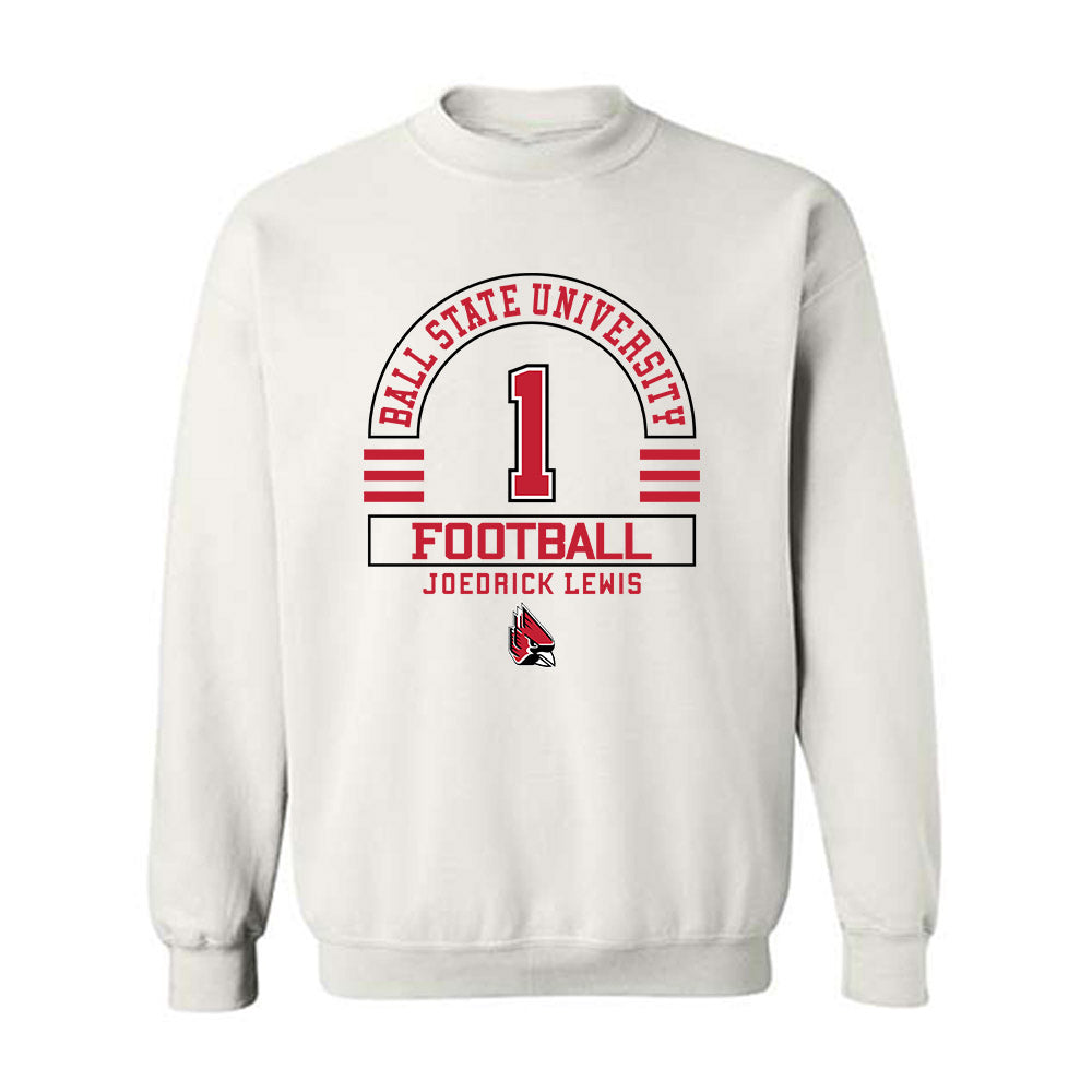Ball State - NCAA Football : Joedrick Lewis - Classic Fashion Shersey Crewneck Sweatshirt-0