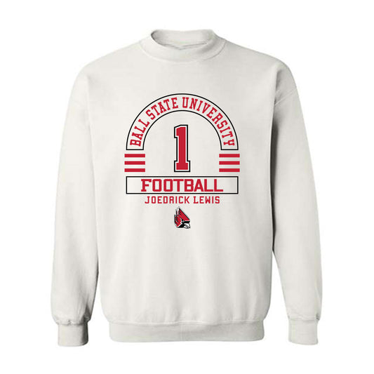 Ball State - NCAA Football : Joedrick Lewis - Classic Fashion Shersey Crewneck Sweatshirt-0