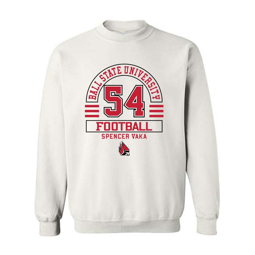 Ball State - NCAA Football : Spencer Vaka - Classic Fashion Shersey Crewneck Sweatshirt-0