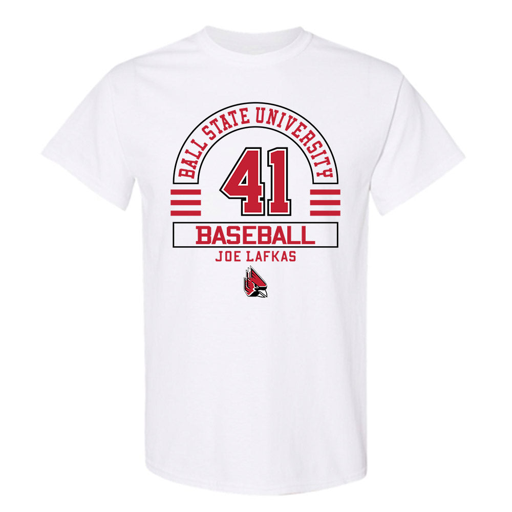 Ball State - NCAA Baseball : Joe Lafkas - Classic Fashion Shersey T-Shirt-0