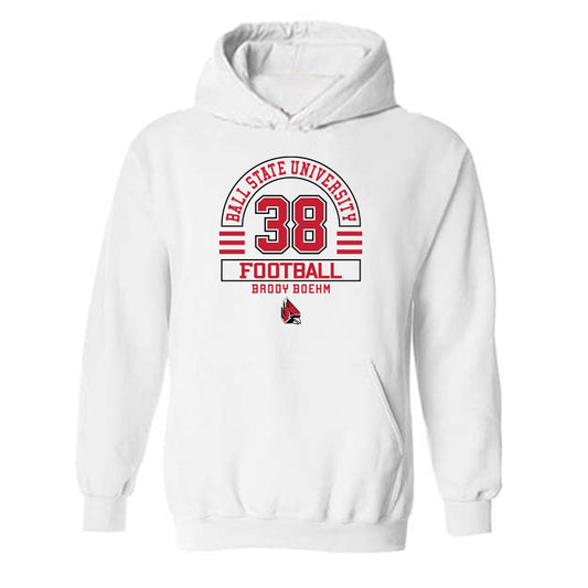 Ball State - NCAA Football : Brody Boehm - Classic Fashion Shersey Hooded Sweatshirt-0