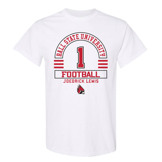 Ball State - NCAA Football : Joedrick Lewis - Classic Fashion Shersey T-Shirt-0