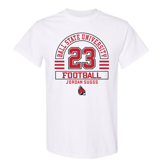 Ball State - NCAA Football : Jordan Suggs - Classic Fashion Shersey T-Shirt-0