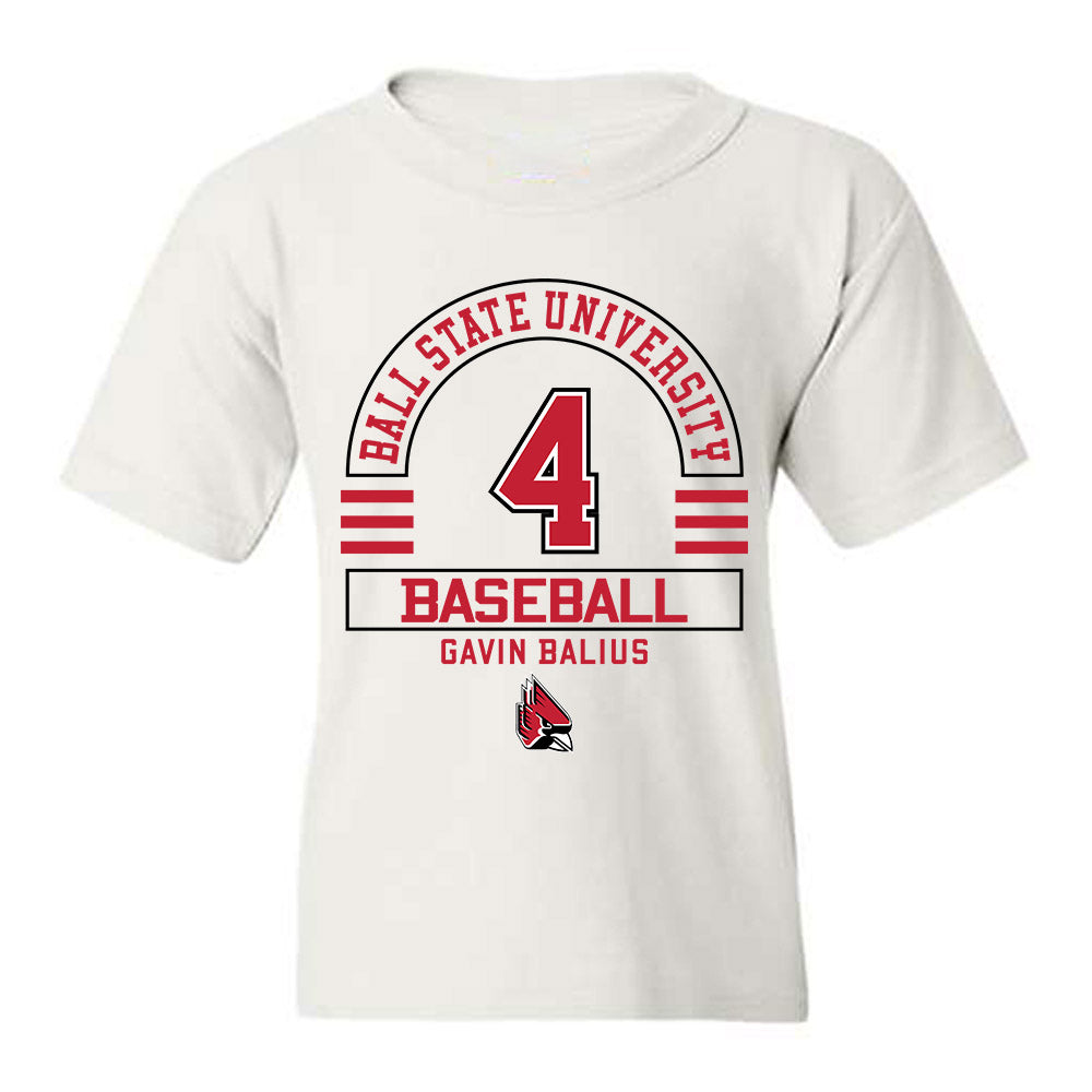 Ball State - NCAA Baseball : Gavin Balius - Classic Fashion Shersey Youth T-Shirt-0