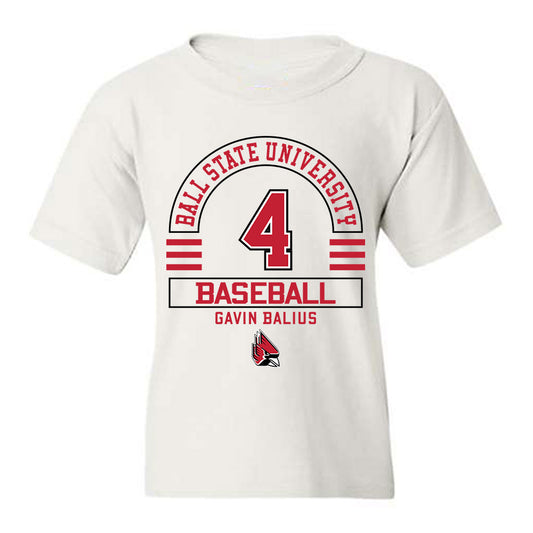 Ball State - NCAA Baseball : Gavin Balius - Classic Fashion Shersey Youth T-Shirt-0