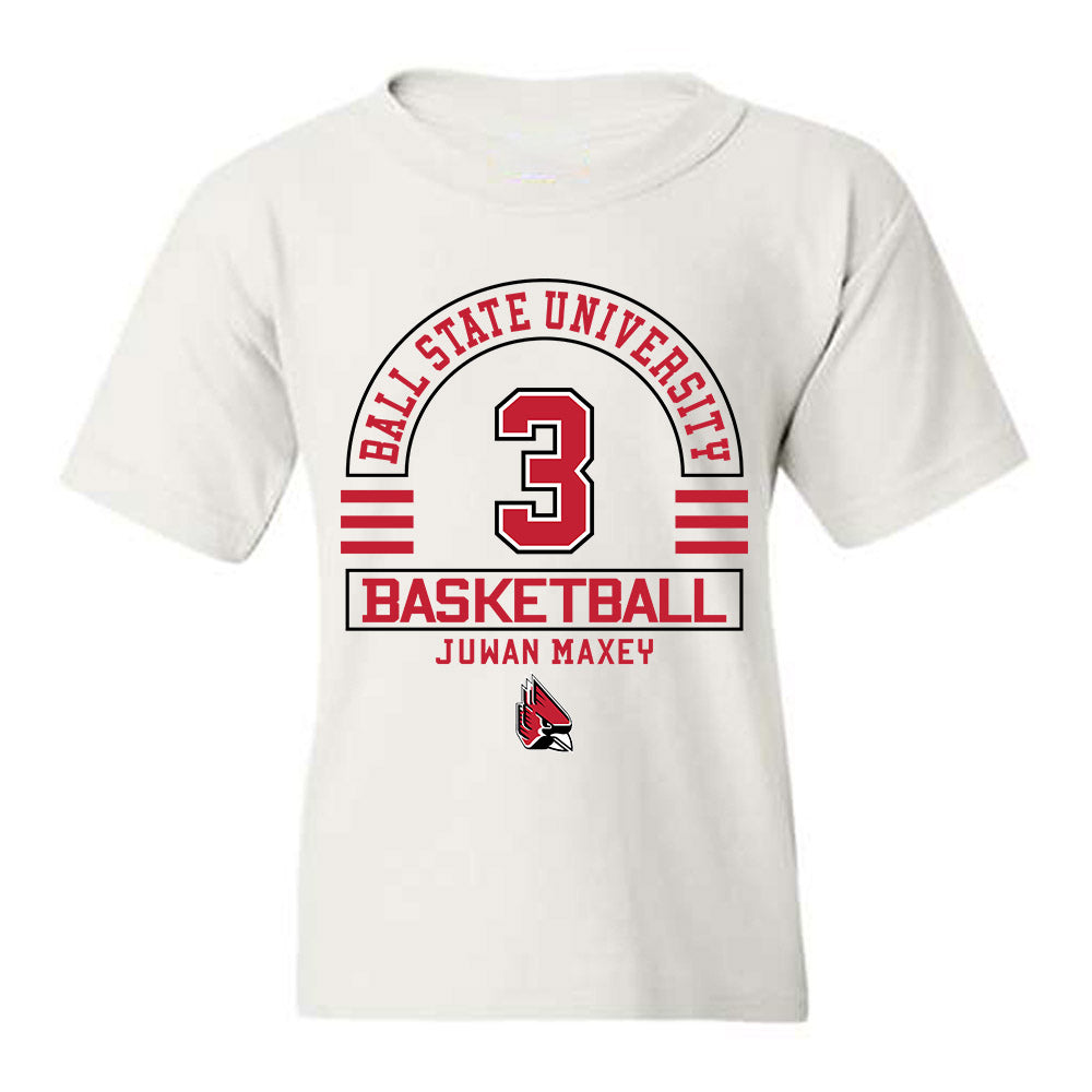 Ball State - NCAA Men's Basketball : Juwan Maxey - Classic Fashion Shersey Youth T-Shirt-0
