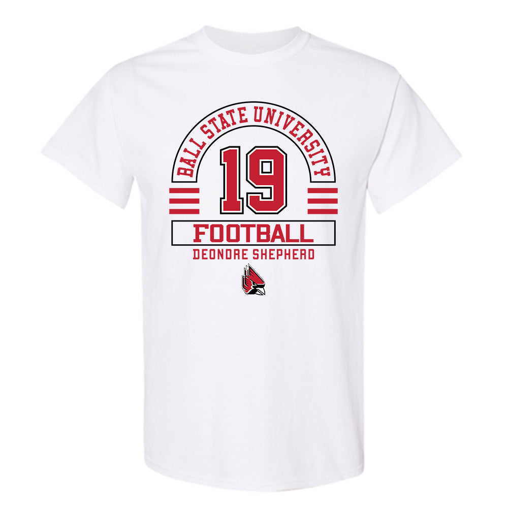 Ball State - NCAA Football : Deondre Shepherd - Classic Fashion Shersey T-Shirt-0