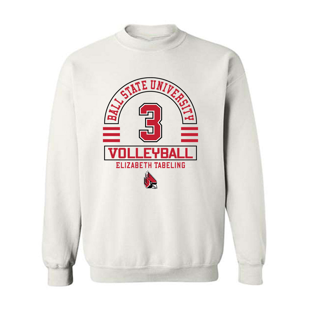 Ball State - NCAA Women's Volleyball : Elizabeth Tabeling - Classic Fashion Shersey Crewneck Sweatshirt-0
