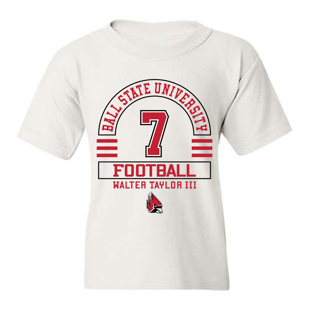 Ball State - NCAA Football : Walter Taylor III - Classic Fashion Shersey Youth T-Shirt-0