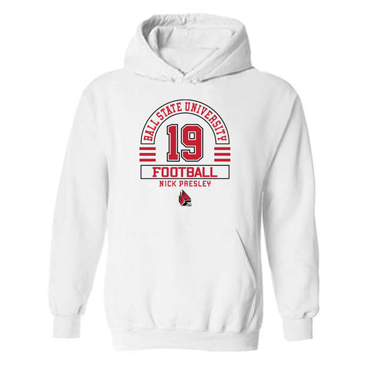 Ball State - NCAA Football : Nick Presley - Classic Fashion Shersey Hooded Sweatshirt-0