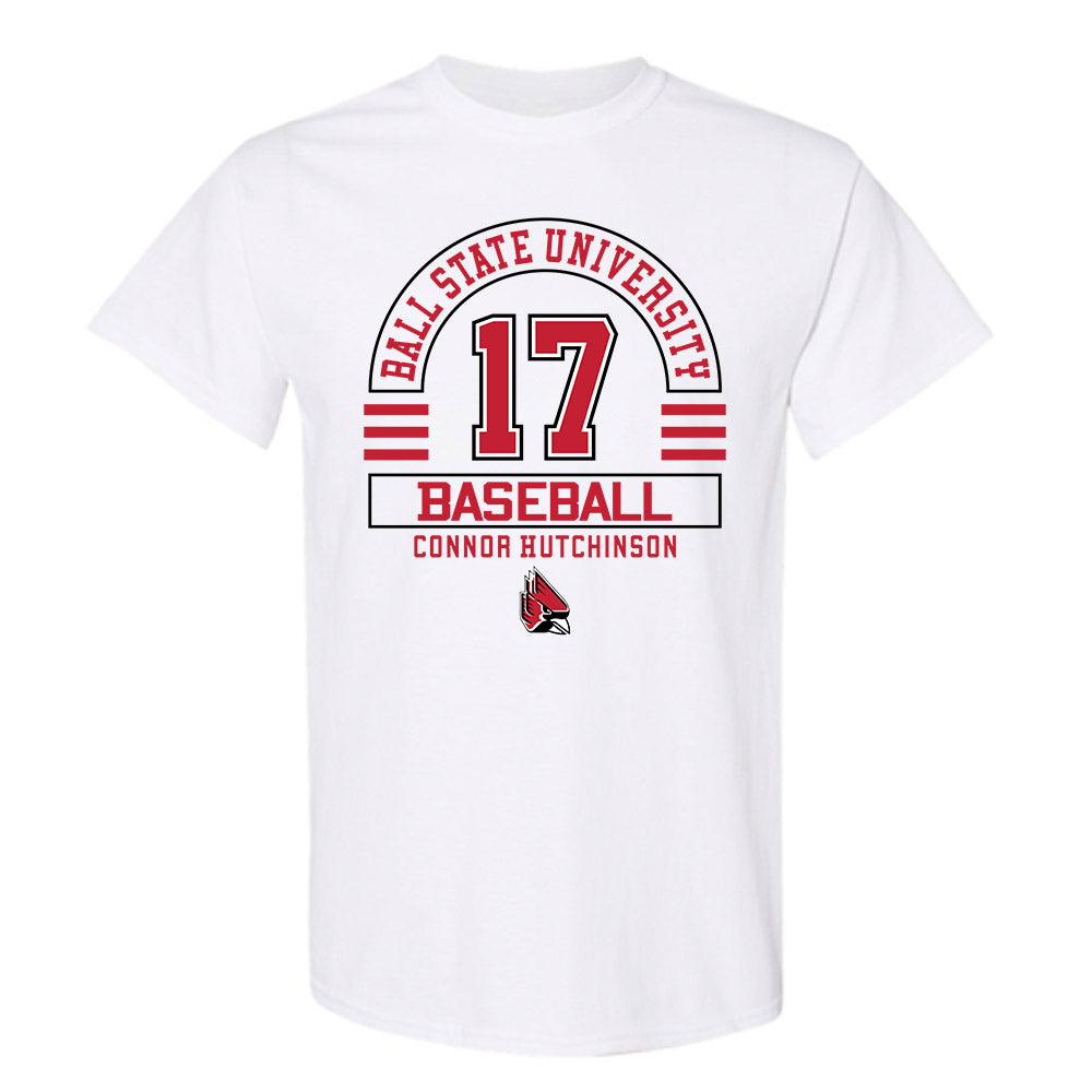 Ball State - NCAA Baseball : Connor Hutchinson - Classic Fashion Shersey T-Shirt