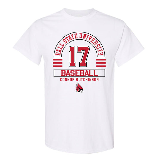 Ball State - NCAA Baseball : Connor Hutchinson - Classic Fashion Shersey T-Shirt