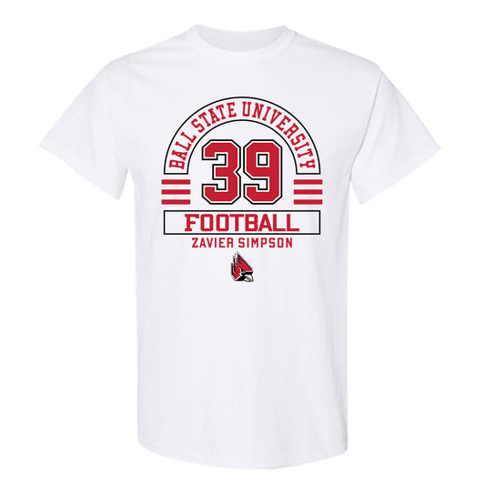 Ball State - NCAA Football : Zavier Simpson - Classic Fashion Shersey T-Shirt-0