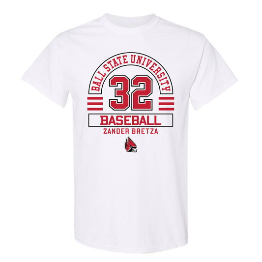 Ball State - NCAA Baseball : Zander Bretza - Classic Fashion Shersey T-Shirt-0