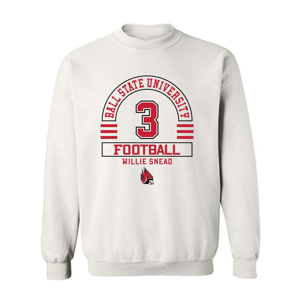 Ball State - NCAA Football : Willie Snead - Classic Fashion Shersey Crewneck Sweatshirt-0