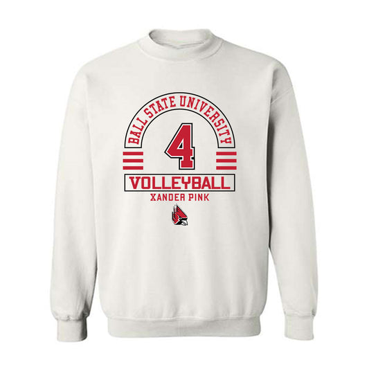 Ball State - NCAA Men's Volleyball : Xander Pink - Classic Fashion Shersey Crewneck Sweatshirt