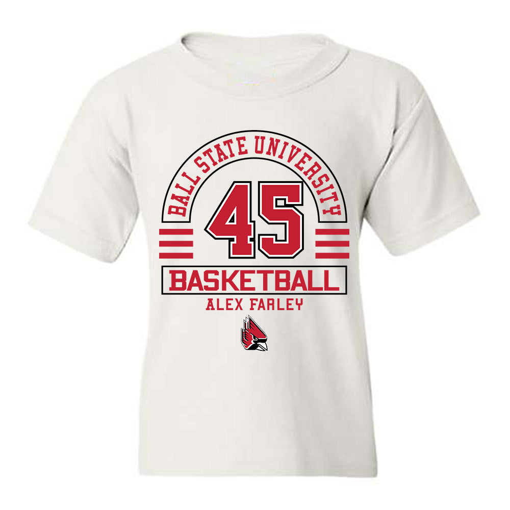 Ball State - NCAA Men's Basketball : Alex Farley - Classic Fashion Shersey Youth T-Shirt-0