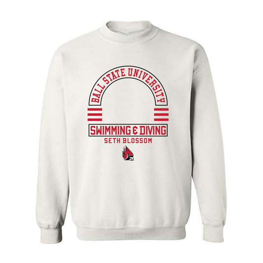 Ball State - NCAA Men's Swimming & Diving : Seth Blossom - Classic Fashion Shersey Crewneck Sweatshirt-0