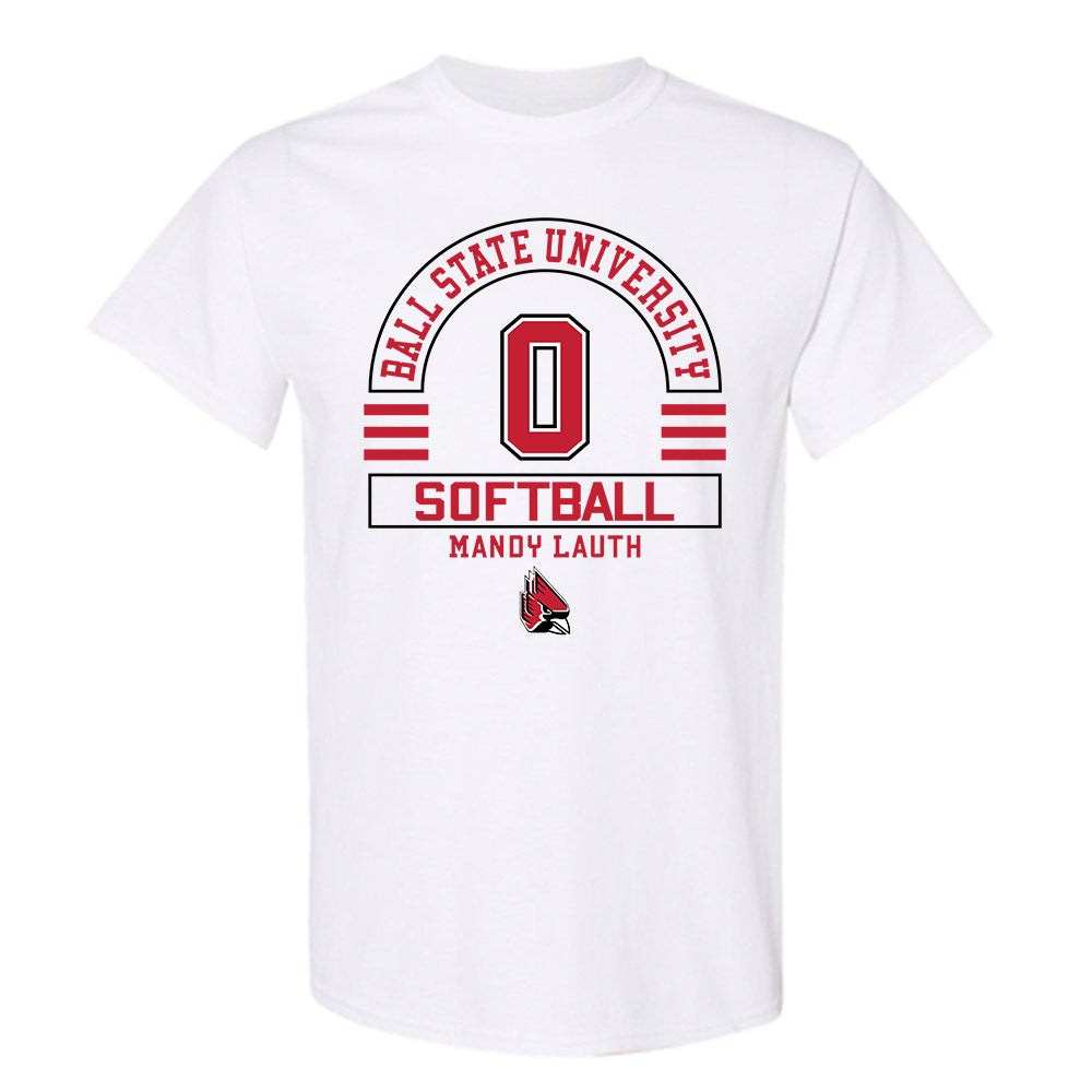 Ball State - NCAA Softball : Mandy Lauth - Classic Fashion Shersey T-Shirt-0