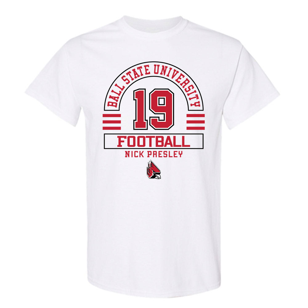Ball State - NCAA Football : Nick Presley - Classic Fashion Shersey T-Shirt-0