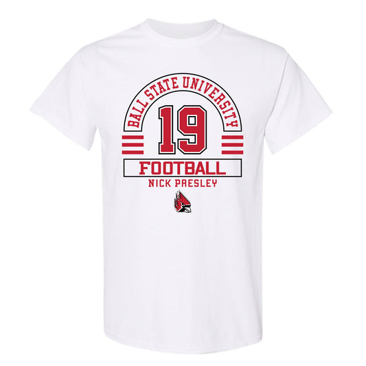 Ball State - NCAA Football : Nick Presley - Classic Fashion Shersey T-Shirt-0