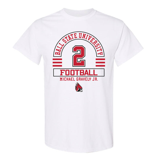 Ball State - NCAA Football : Michael Gravely Jr. - Classic Fashion Shersey T-Shirt-0
