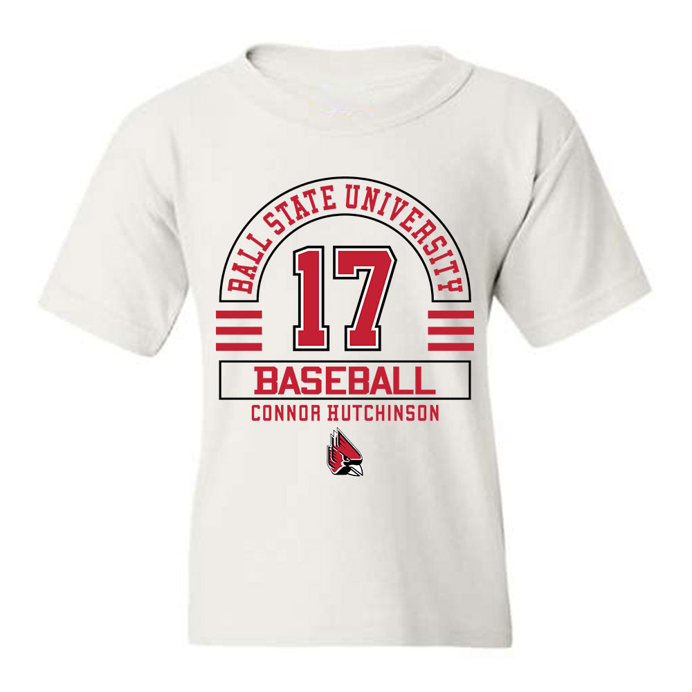 Ball State - NCAA Baseball : Connor Hutchinson - Classic Fashion Shersey Youth T-Shirt