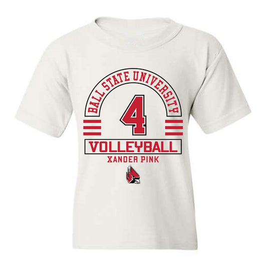 Ball State - NCAA Men's Volleyball : Xander Pink - Classic Fashion Shersey Youth T-Shirt