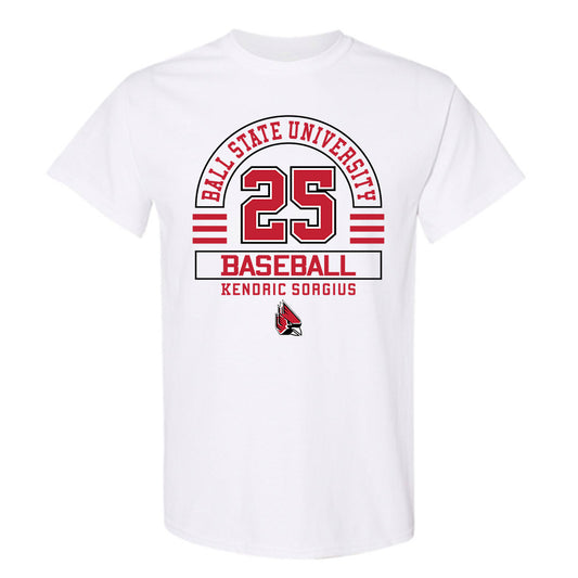 Ball State - NCAA Baseball : Kendric Sorgius - Classic Fashion Shersey T-Shirt-0