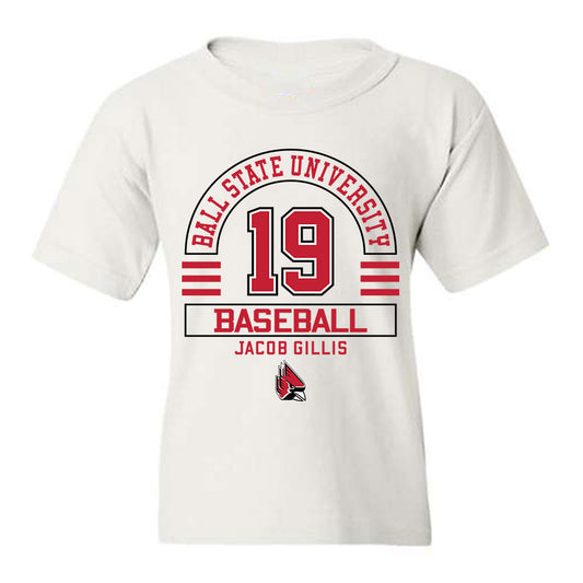 Ball State - NCAA Baseball : Jacob Gillis - Classic Fashion Shersey Youth T-Shirt-0