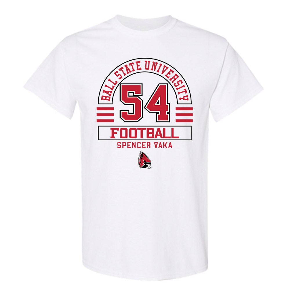 Ball State - NCAA Football : Spencer Vaka - Classic Fashion Shersey T-Shirt-0