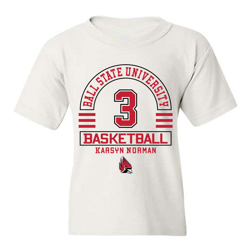 Ball State - NCAA Women's Basketball : Karsyn Norman - Classic Fashion Shersey Youth T-Shirt-0
