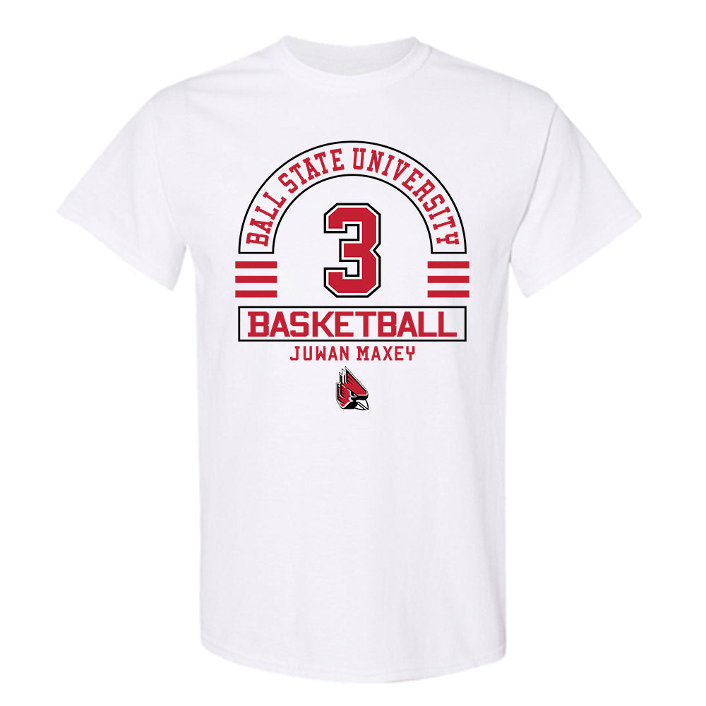 Ball State - NCAA Men's Basketball : Juwan Maxey - Classic Fashion Shersey T-Shirt-0