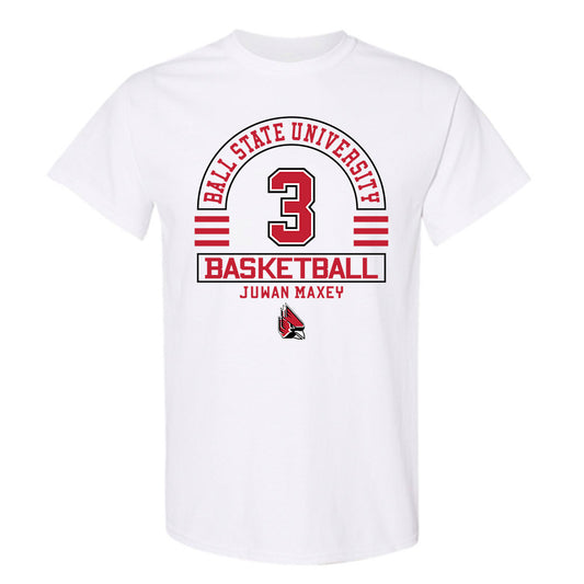 Ball State - NCAA Men's Basketball : Juwan Maxey - Classic Fashion Shersey T-Shirt-0