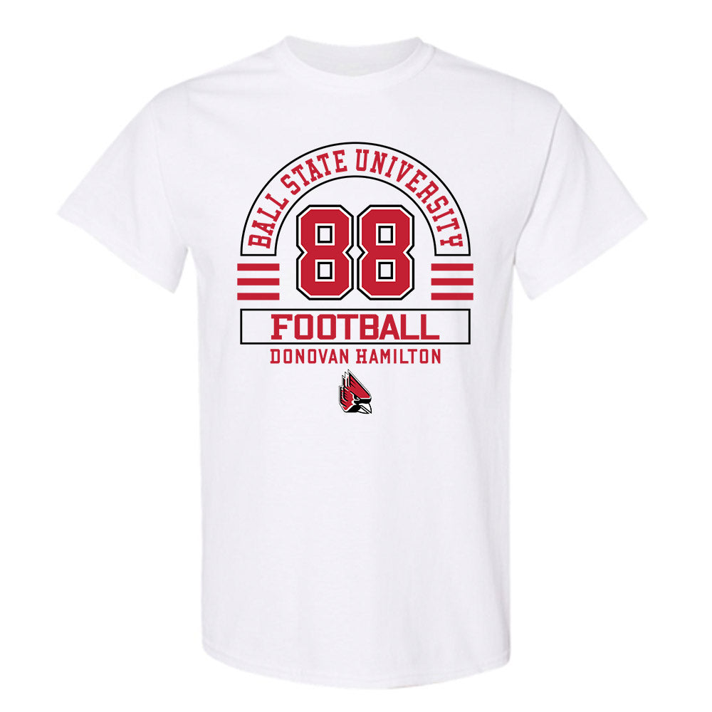 Ball State - NCAA Football : Donovan Hamilton - Classic Fashion Shersey T-Shirt-0