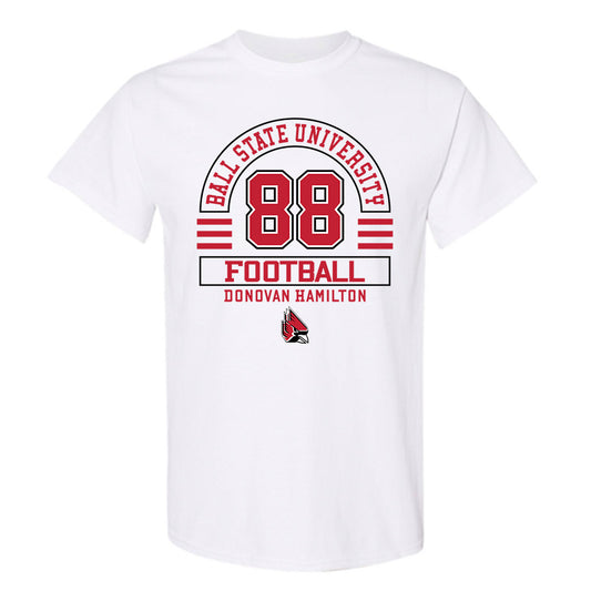 Ball State - NCAA Football : Donovan Hamilton - Classic Fashion Shersey T-Shirt-0