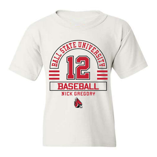 Ball State - NCAA Baseball : Nick Gregory - Youth T-Shirt Classic Fashion Shersey