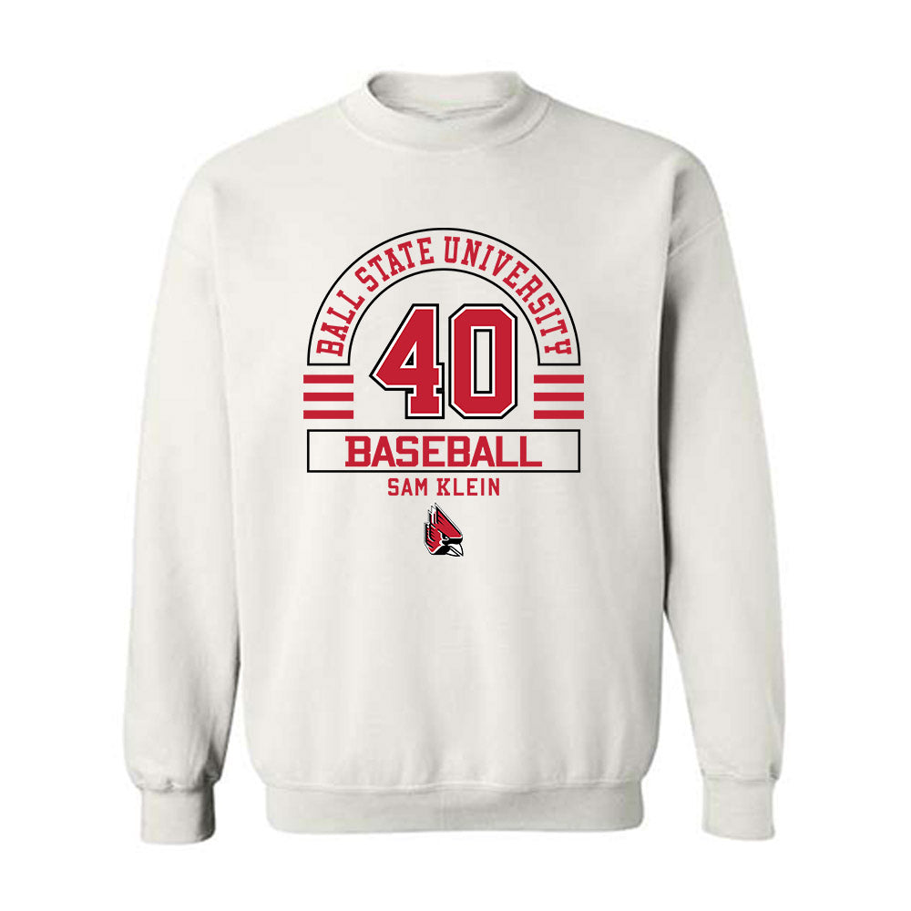 Ball State - NCAA Baseball : Sam Klein - Crewneck Sweatshirt Classic Fashion Shersey