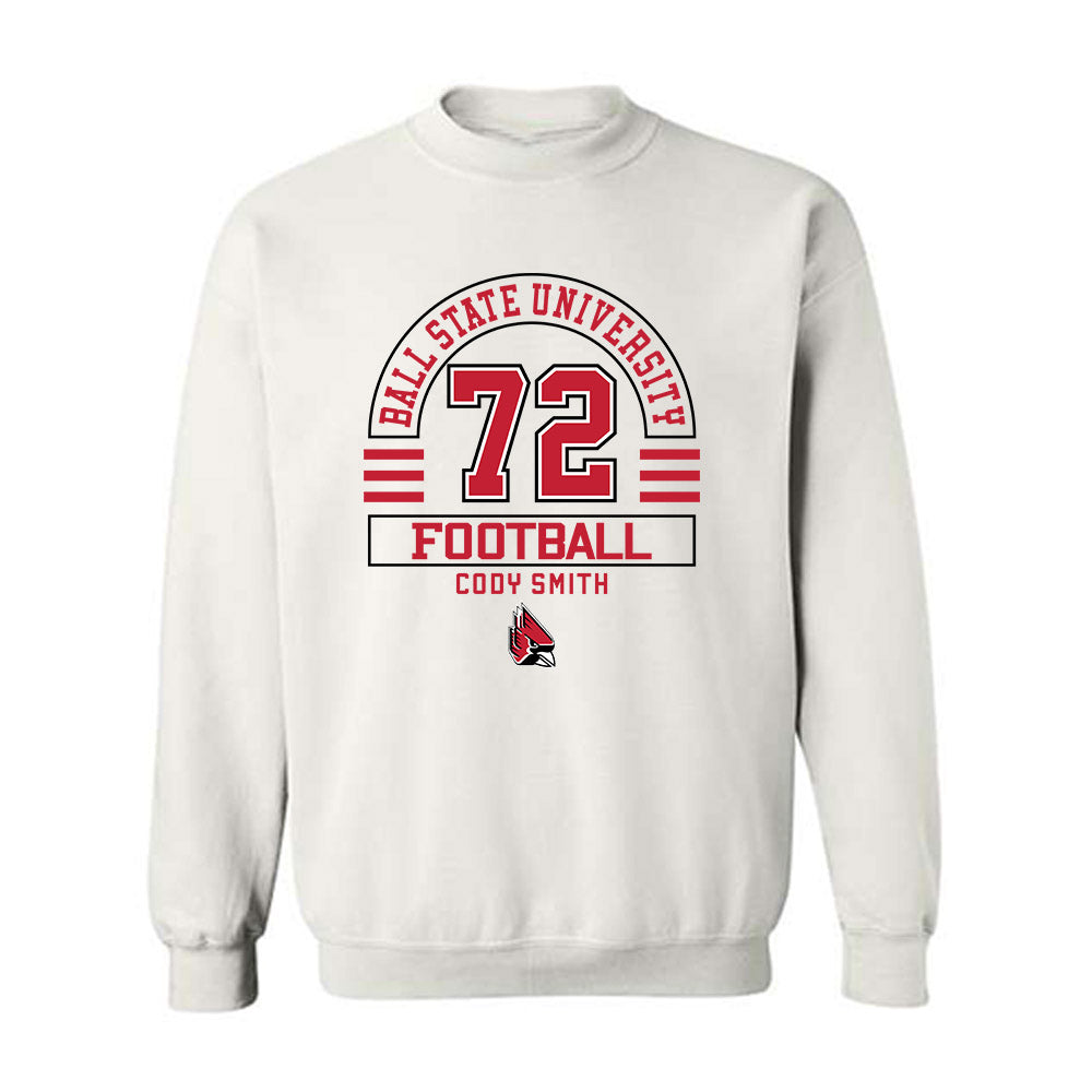 Ball State - NCAA Football : Cody Smith - Classic Fashion Shersey Crewneck Sweatshirt-0