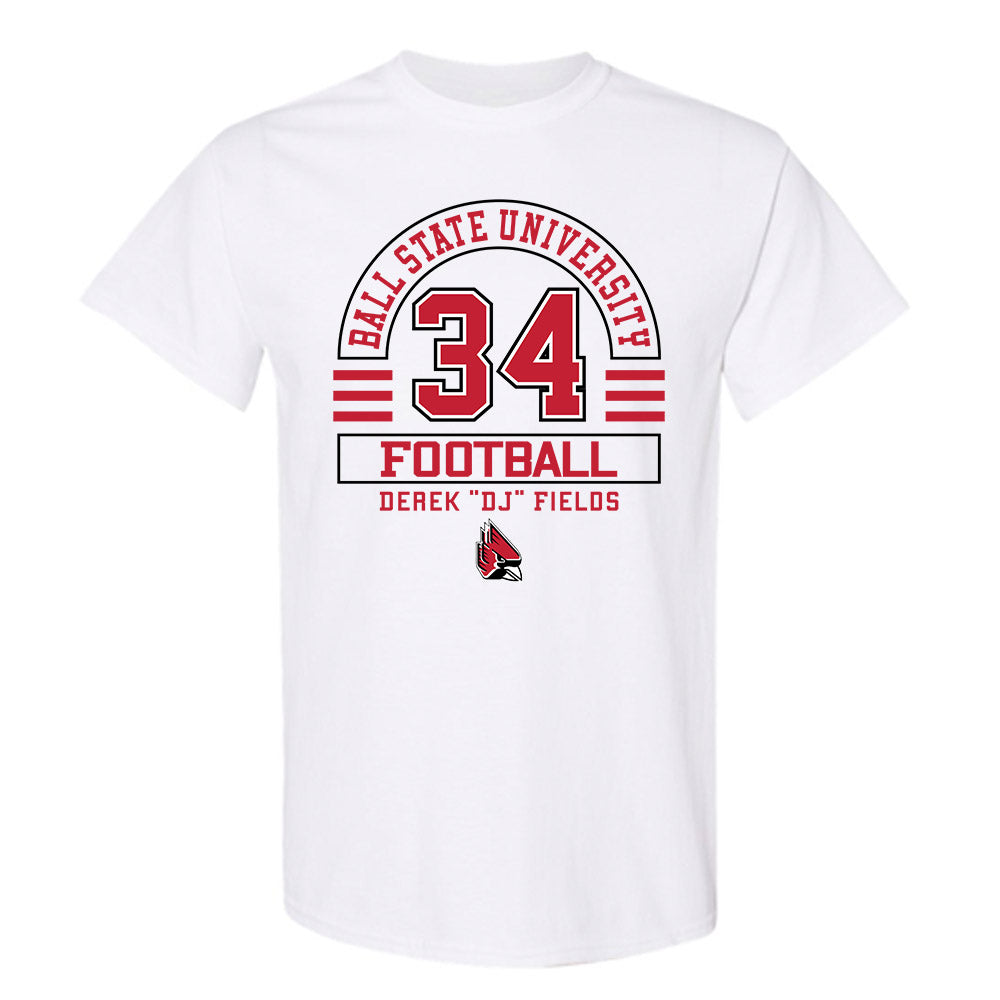 Ball State - NCAA Football : Derek \DJ\ Fields - T-Shirt Classic Fashion Shersey