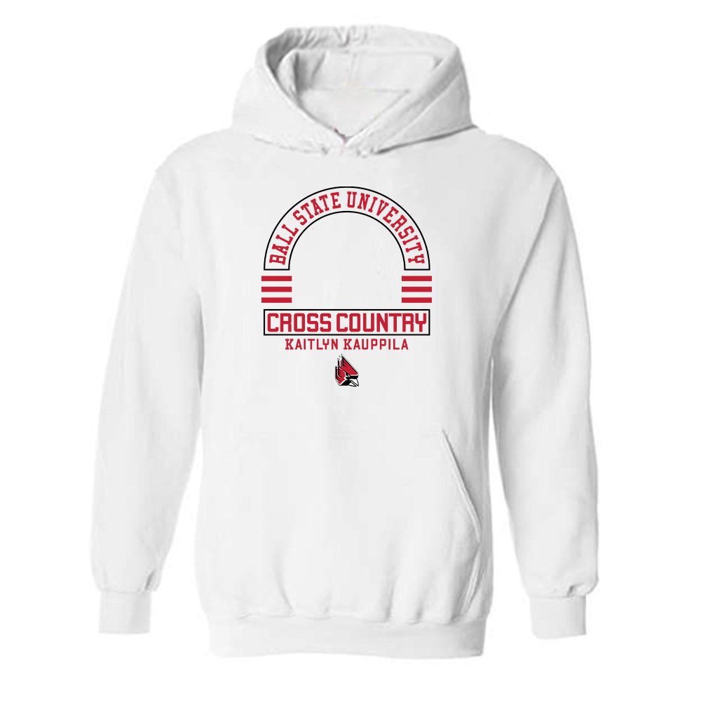 Ball State - NCAA Women's Cross Country : Kaitlyn Kauppila - Classic Fashion Shersey Hooded Sweatshirt-0