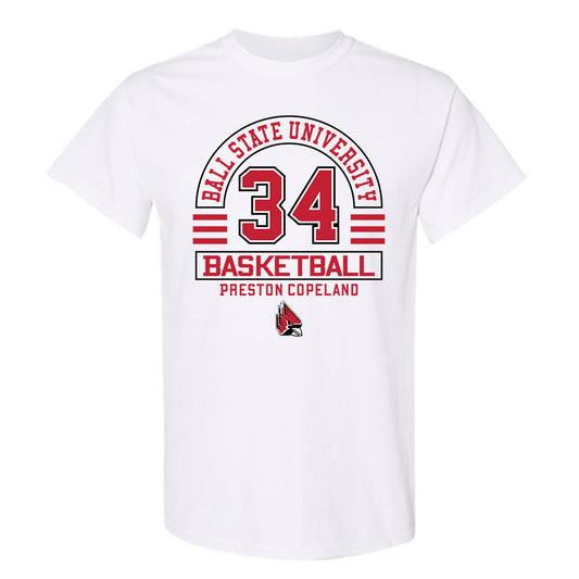 Ball State - NCAA Men's Basketball : Preston Copeland - Classic Fashion Shersey T-Shirt-0