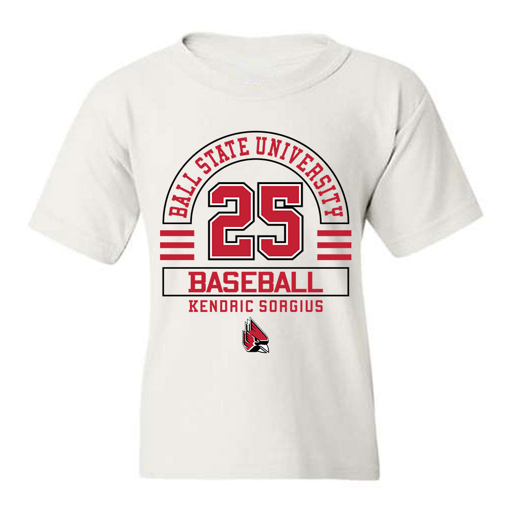 Ball State - NCAA Baseball : Kendric Sorgius - Classic Fashion Shersey Youth T-Shirt-0