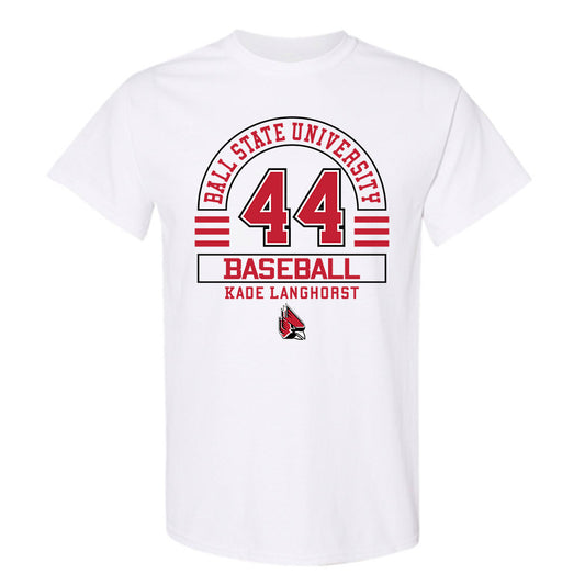 Ball State - NCAA Baseball : Kade Langhorst - Classic Fashion Shersey T-Shirt-0